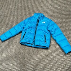 Blue north face puffer jacket size xs